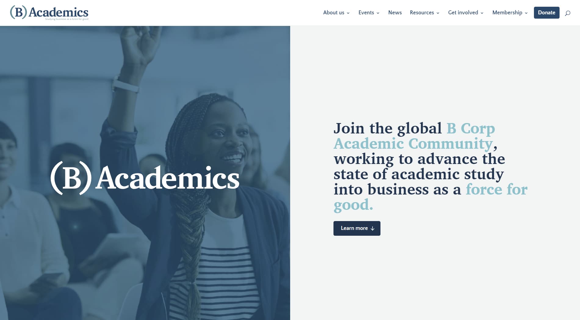 Refactorización del sitio web de B Academics