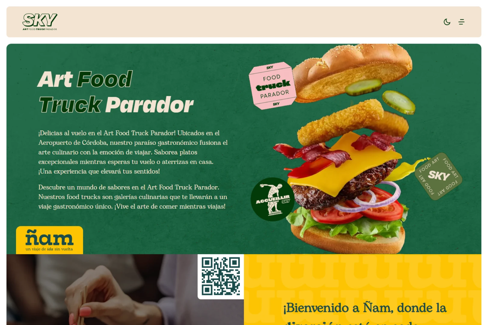 Website principal y Carta digital